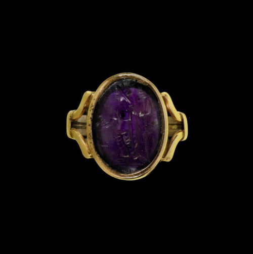 gemma-antiqua: A collection of Ancient Roman rings, found on Christie’s. Top left: Amethyst in