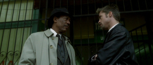 raspberrynoir:  31 Days of Halloween-Day 14“Ernest Hemingway once wrote, “The world is a fine place and worth fighting for.” I agree with the second part.”Seven (1995) Directed by David Fincher 