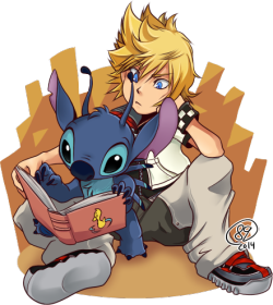 oneeyedkangaroo: Roxas and Stitch 