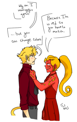 Dabby-The-House-Elf: One Of My Buds Requested Sun And Ilia (Shock The Monkey), Since