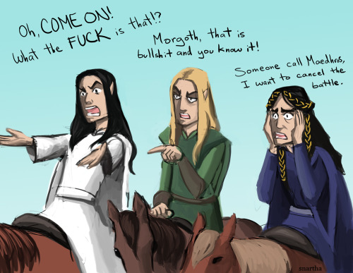 snartha:(dedicated to this guy)For those who don’t recognize it, the lyrics are from “Noldor (Dead W