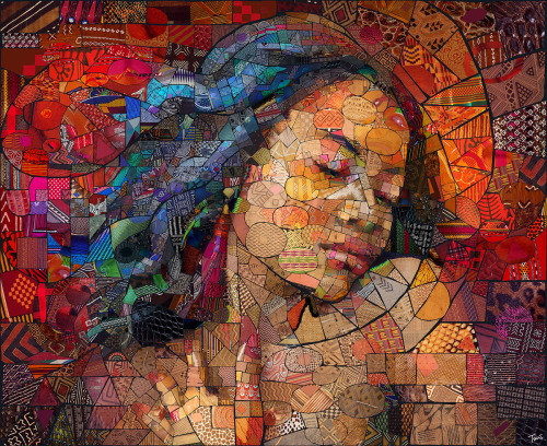 mymodernmet:  Greek artist Charis Tsevis creates stunning mosaic portraits Inspired