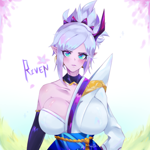 Fanart of Riven from League of Legends! i sure as hek can’t play as her tho lol I made a nsfw veriso