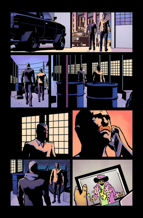 Selection of pages from Image Comics ‘Ringside’ Issue #9. Written by Joe Keatinge, with Lines from N