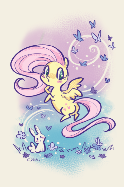 melissahesterblog:  Babscon is just around the corner, so I have been in pony mode.   Fluttershy and her bunny pal, Angel, are the cutest.      <3