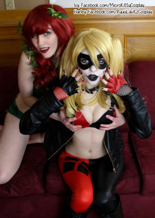 Porn Pics cosplayfanatics:  Harley Quinn and Poison