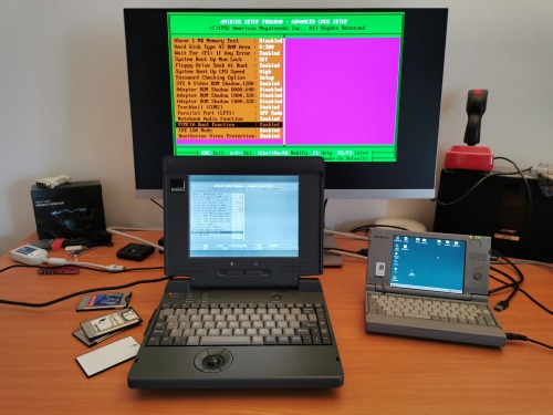 Old laptops booting from PCMCIAI recently mentioned PCMCIA linear memory cards (both SRAM and flash)