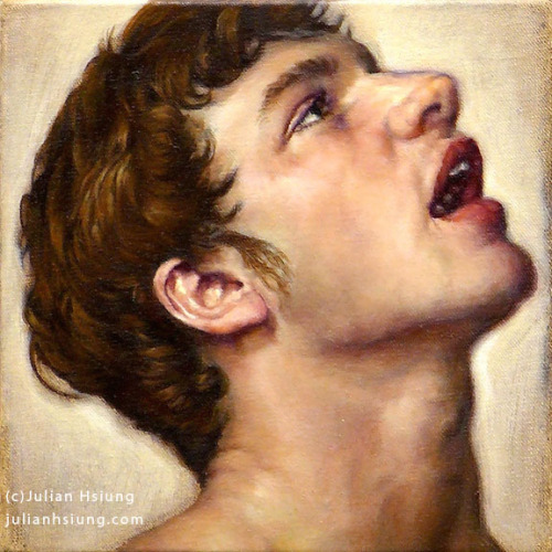 malebeautyinart:Brutus  by Julian Hsiung Oil on Canvas, 10&quot;x10&quot;.