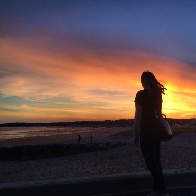 Beautiful sunset tonight. #capecod #sunset #vacation (at Wellfleet Harbor)