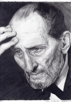 bequietanddraw:  100 Pencil Portraits - Number 66Peter Cushing