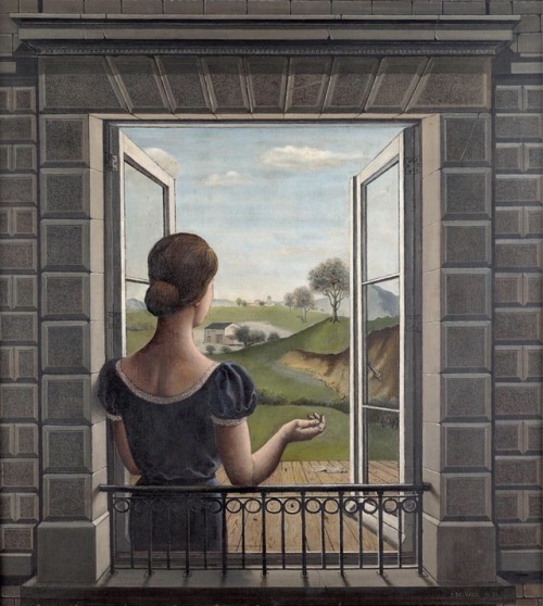 La Fenêtre / The Window. 1936.Oil on Canvas.110 x 100 cm. (43.30 x 39.37 in.)Bruxelles, collection M