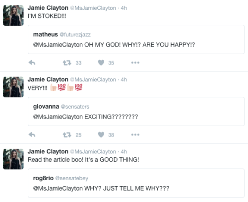 netflixsense8gifs: Jamie Clayton replying to some questions regarding Aml’s departure from the show.