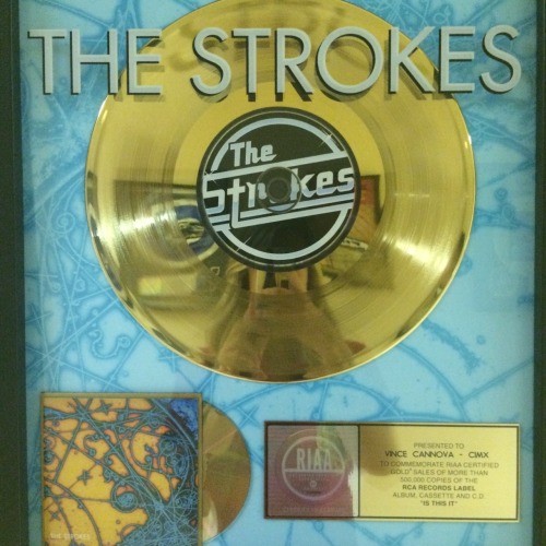 redvelvetmotel:Just found an Is This It golden record in the basement of the radio station I work at