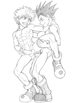 xketchzoid:  I was planning on doing Griamor and Hauser from Nanatsu no taizai as the couple sketch opener, but then somebody suggested Gon and Killua. 