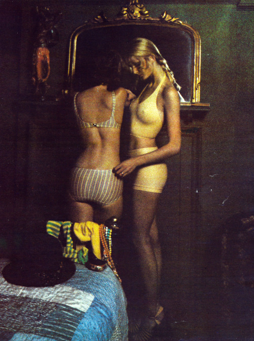 kitsunetsuki:Harri Peccinotti - Shorts &amp; Tops by Abecita of Sweden (19 Magazine 1973)