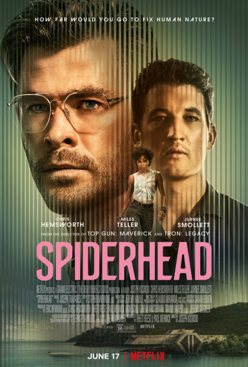 Spiderhead - PosterCheck out the trailer here.  #Spiderhead#Chris Hemsworth#miles teller#movie posters