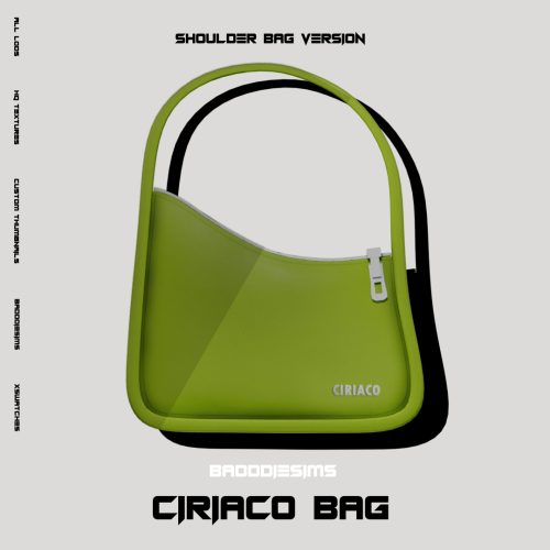 BADDDIESIMS CIRIACO BAG SHOULDER VERSION [ EARLY ACCESS ]Custom Thumbnails High/Medium Poly HQ Textu