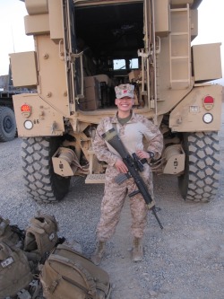 usmilitarysluts:  Sexy Marine Cpl strips naked for the camera in her CHU while deployed.