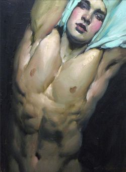 bloghqualls:Malcolm Liepke:  Pulling Off His Shirt  (2013)