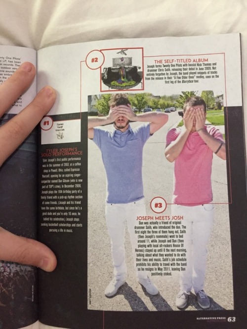 21 Moments that defined Tyler and Josh: article from Alternative press magazine issue 342.2 ((PART 1