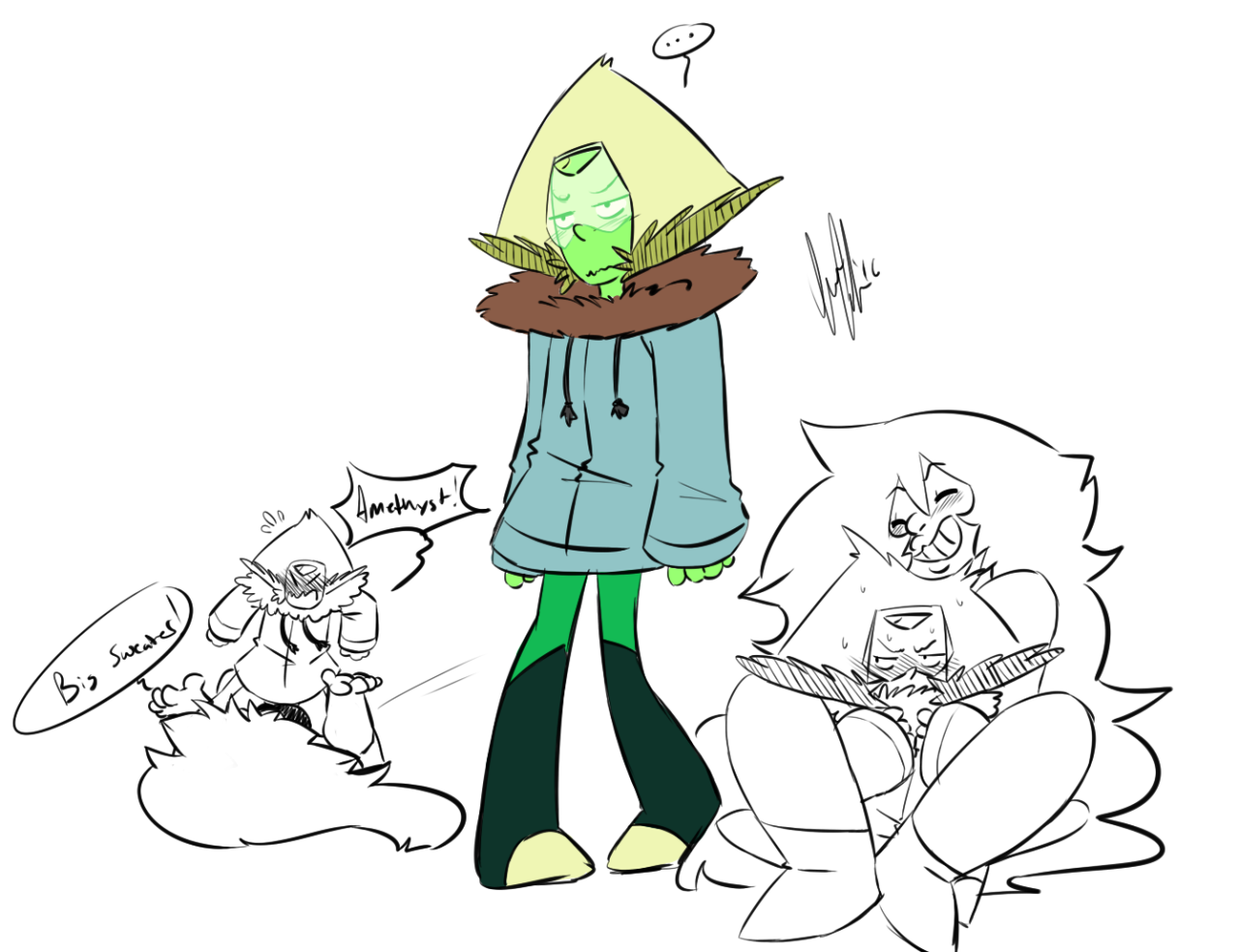 gemshipartwork: I remember seeing a big sweater peridot somewhere on twitter (and