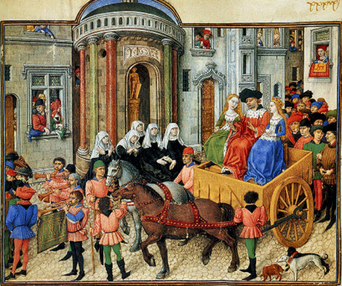 Illuminations from La Théséide, codex Vindobonensis 2617 by Barthelemy d'Eyck, c. 1460