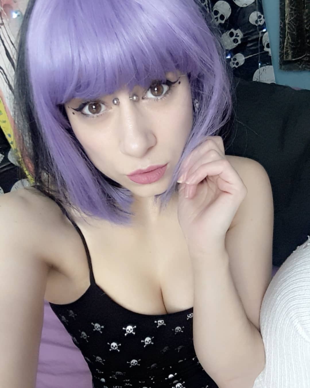 💝💝💝 mygirlfund.com/HotPepper #canadian #piercedgirls #purplebangs #punky