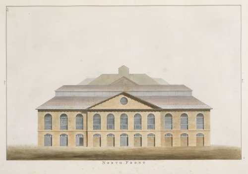 George Saunders, The Stag Brewery at Pimlico and other adjoining premises, 1807. England. Ink and wa
