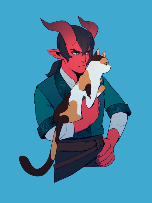 eviedrws:Tiefling warlock and his patron