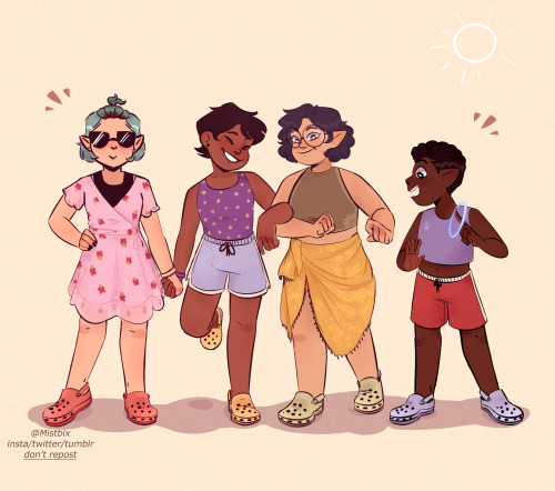 mistbix:luz influenced everyone, now they’re the croc gang. beach style