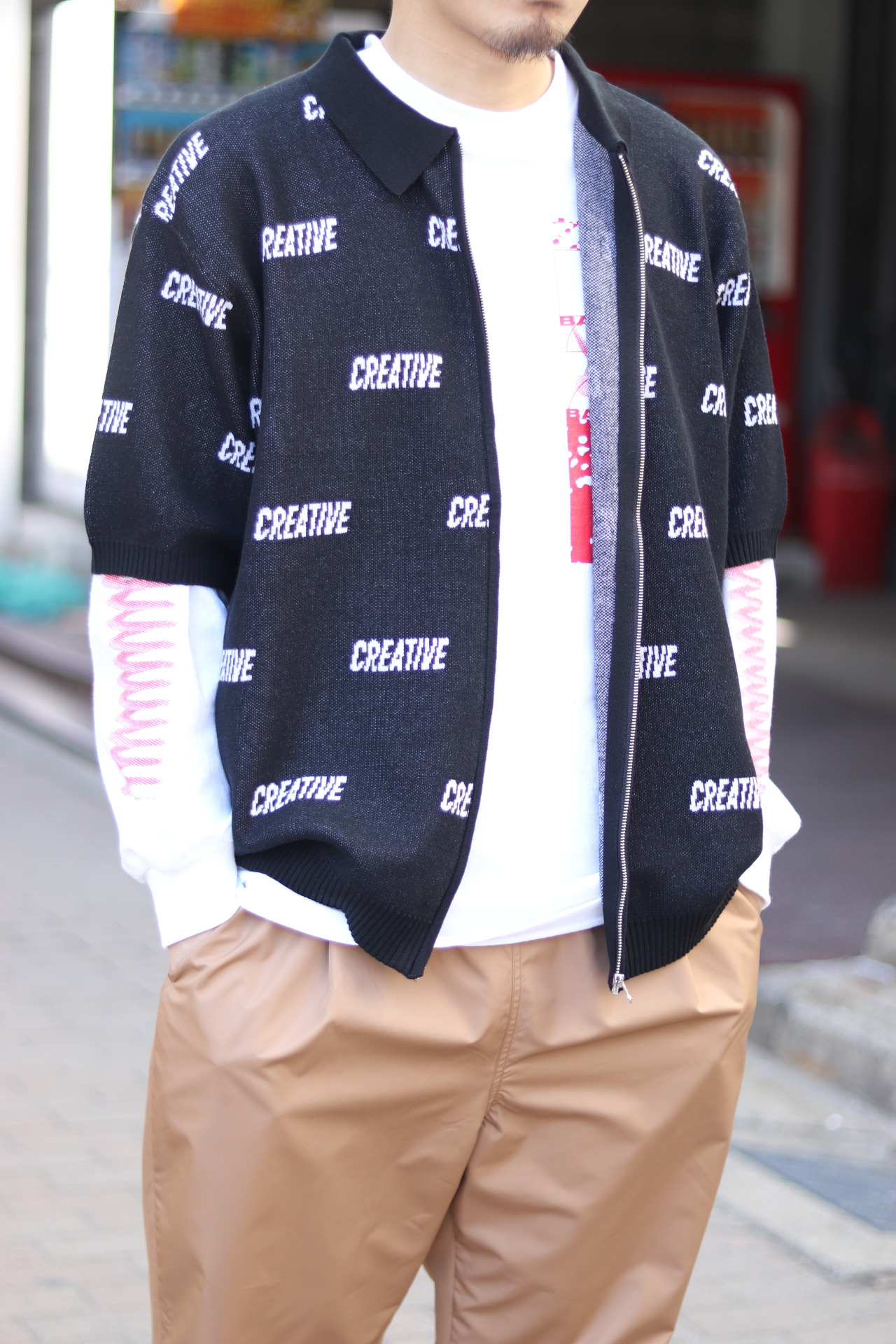 ttt_msw creative drug store knit polo - ニット/セーター