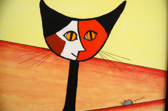 bowserfucker:  bowserfucker:  cubist-fart:  im usually very anti-picasso and anti-great modernist painters in general but i just found this painting he did of a cat check it out i like it  Is that The Apple finder Logo’s fursona   SEE 