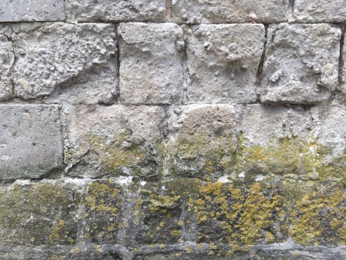 Exterior stone wall of Cajamarca Cathedral, Peru, Spanish Colonial, 1686