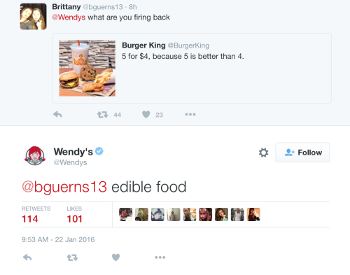 wackothegreat:  strawberryfacemask:  jackafz:  PRINCESS Wendy’s better knock the Burger King out of the game a bit  @wordsfrommay  SAVAGE 