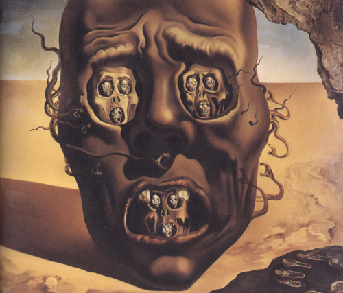 surrealism-love: The Face of War, 1940, Salvador DaliMedium: oil, canvas