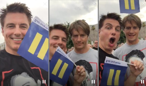 barrowmanforum:John Barrowman and Scott Gill celebrate marriage equality in the United States of Ame