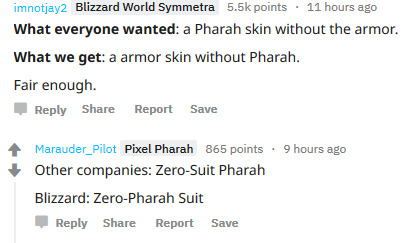 saigontimemd:  Reddit with the meaningful Phantom Knight Pharah commentary.