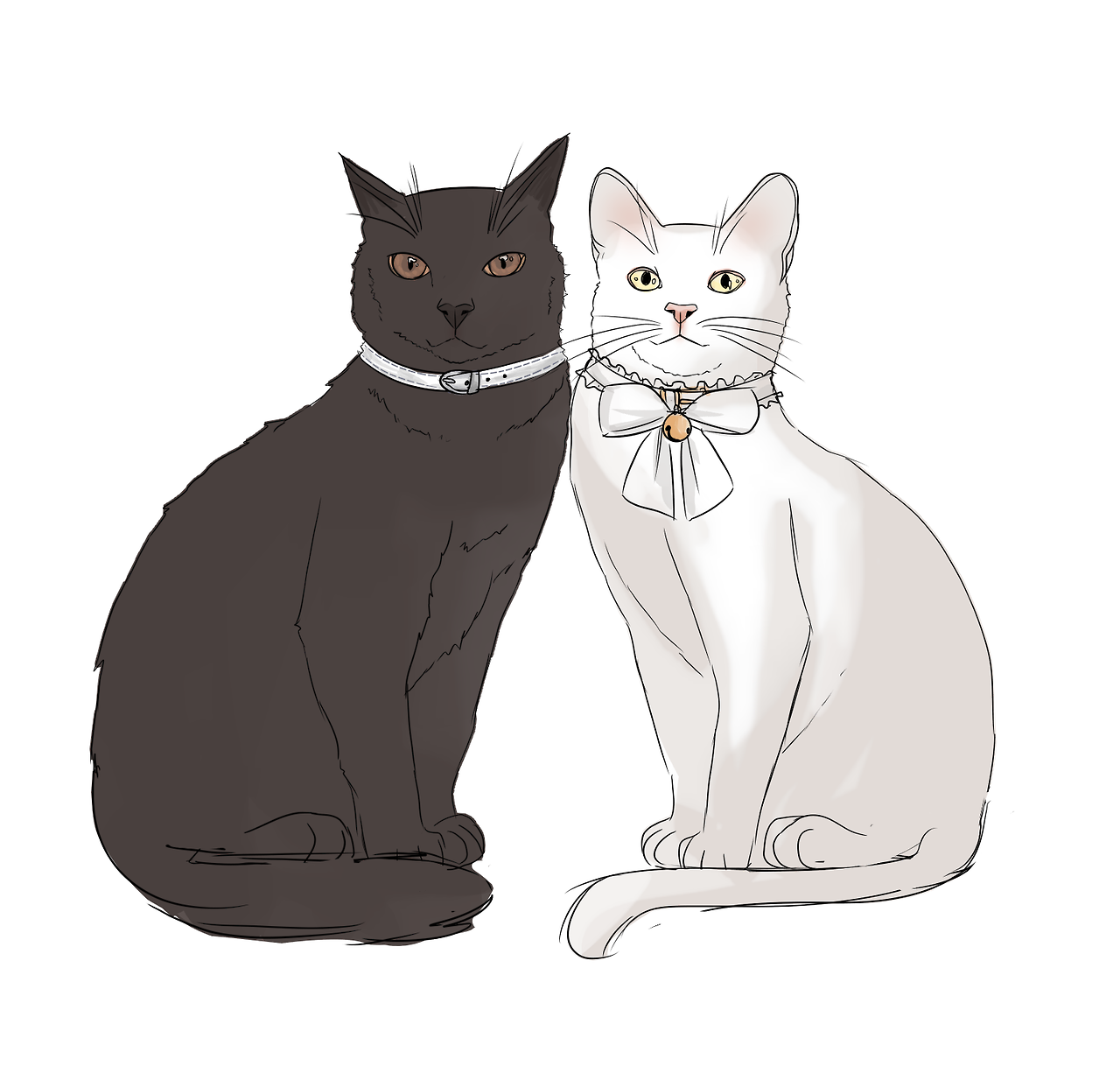 fallfrecklesartdump:eventually ill work out their cat selves in my own style but