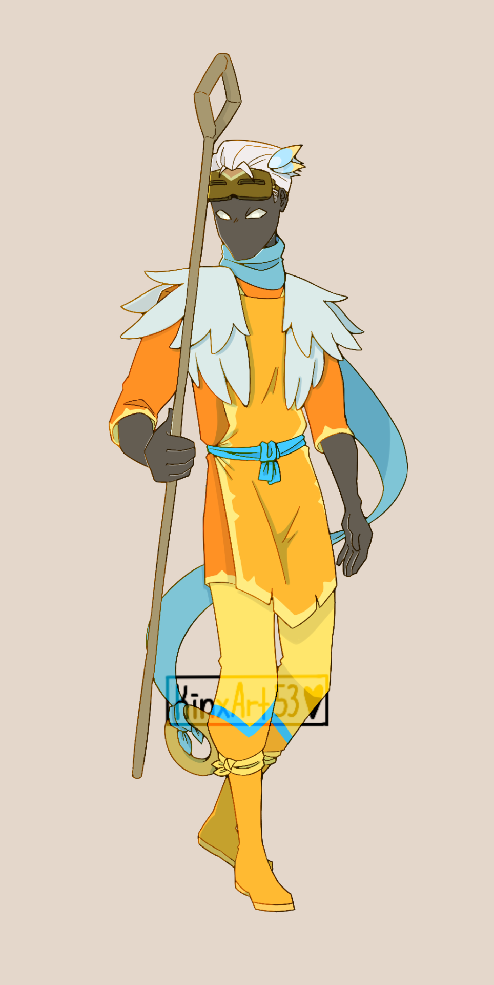 Here Is Mark As A Sky Kid. I Was Scared To Draw Him As A Human While Wearing Sky Clothes Because It Just