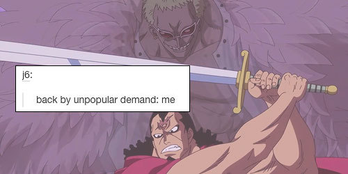 zetsuuen:  One Piece Text Post Meme feat. Doflamingo