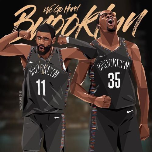 Brooklyn, we go hard!! ﻿ ﻿ #Kyrie #KyrieIrving #KevinDurant #KD #Brooklyn #BrooklynNets #BKNY #NewYo