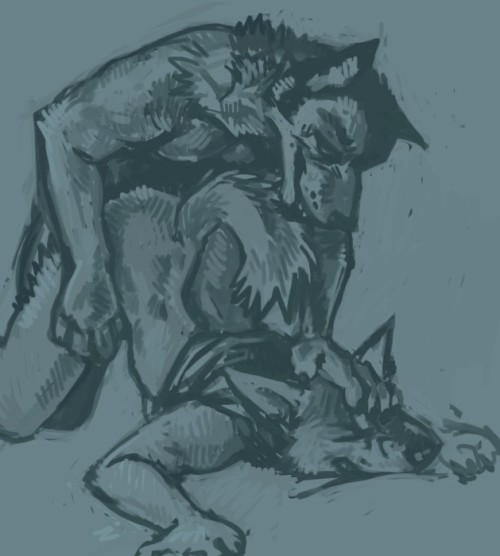 anaverageraccoon:  Canine appreciation week, day 6: Doggies and dominance.   I’m gonna try for three sets tomorrow.