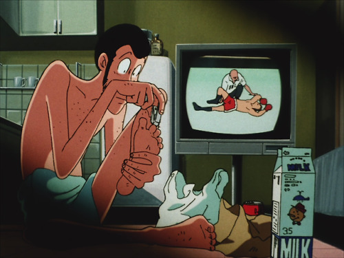 animenostalgia:Pink Jacket-era Lupin giving off quarantine vibes