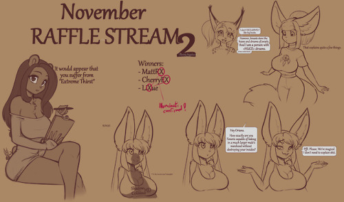 Stream Doodles From before/during/after the raffles.  Follow me on Twitter