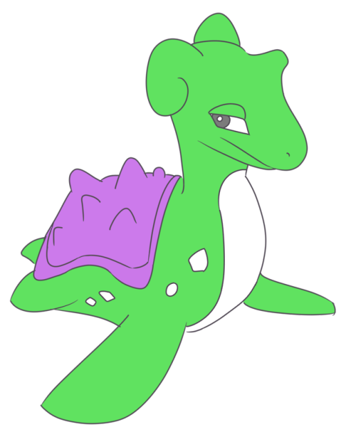 Drew a Lapras, decided to do some pride variants - trans, nonbinary, genderqueer and agender -Please
