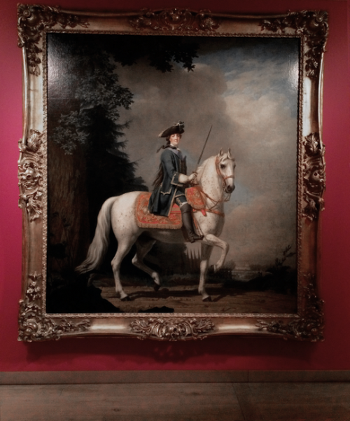 teatimeatwinterpalace:Catherine II in Guards Uniform astride her Horse Brilliant by Vigilius Eriksen