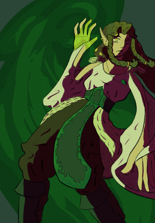 A Friend And One Of My Players Dnd Characters, Vivastaria Doing Some Spore Druid Stuff (like Trying To