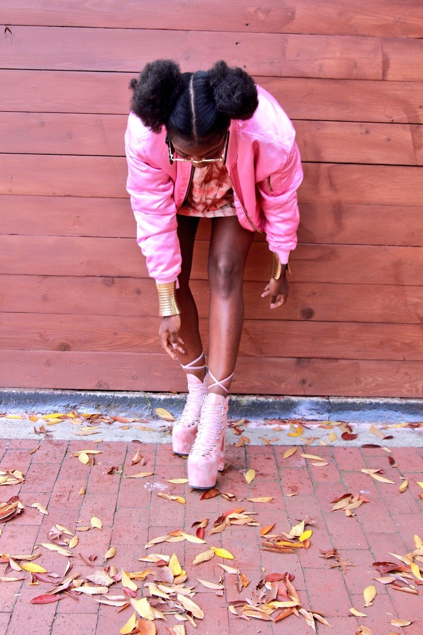 blackfashion:  IG: @blachaz3  Jacket by: @FistsUpAfrosOut 