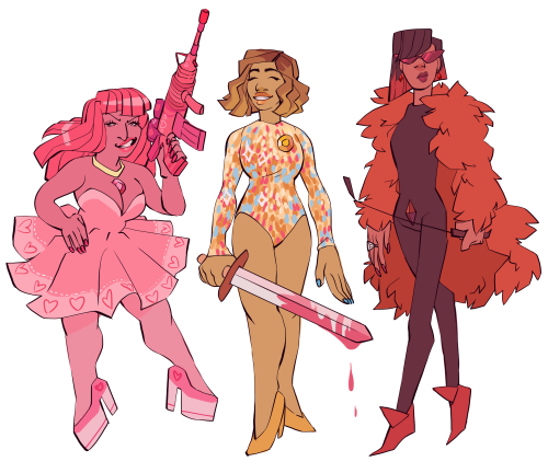 rcdart:i drew nicki, b, and rihanna as gems for fun haha