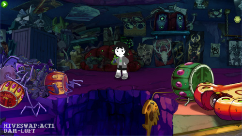 honesk1:Here’s some backgrounds I did for Hiveswap! Loft and Basement line art by wonderful environment art director Rah-san!(@rah-bop) Dammek’s hive is disgusting and dirty so I worked very hard(but i love him…!!!)   I’ve been involved with Hiveswap
